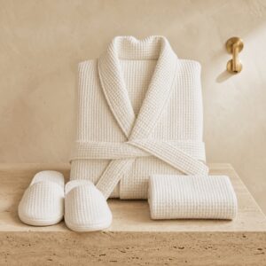 طقم روب ونعال Spa Waffle